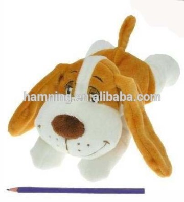 valentine day gift 33cm big head lying dog plush toys