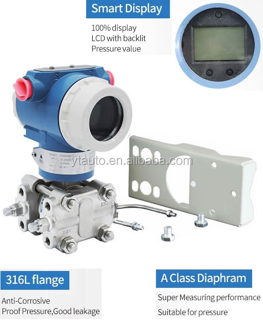 Low Price Air Differential Pressure Transmitter Yantai Auto AT3051DP Pressure Transmitter