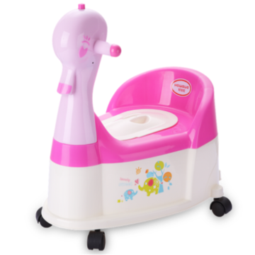 Cadeira em forma de pato Potty bebê plástico com roda