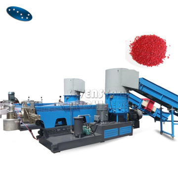 waste plastic pp pe film bags pelletizing machine