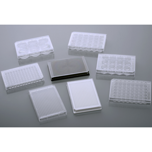 Необработанные 384-луночные планшеты для культур белых клеток
