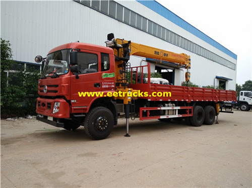 DFAC 6X4 14ton lori lililowekwa cranes