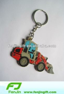 Customize car shape rubber keychain