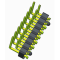 หัวพิมพ์ Pin แบบหัวตรงแบบ Dual Row ขนาด 2.54 มม