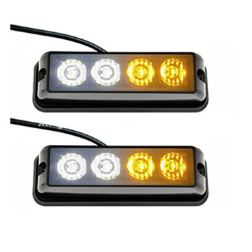 4.3Inch 4W LED Mini motorcycles Emergency lighting high power Strobe Grill Light Super slim warning light