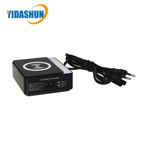 Carregador sem fio USB inteligente de 8 portas de 60 W