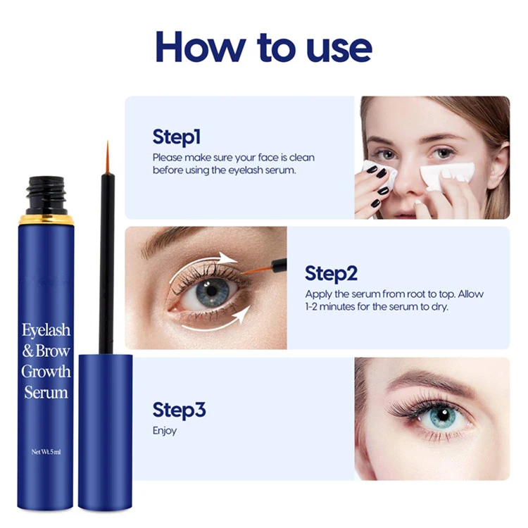 Custom Natural Eyelash & Brow Growth Serum for Fuller and Thicker Lashes and Eyebrows