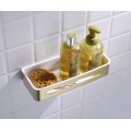 Polished Gold Bathroom Shower Basket Wall Mounted Organizer