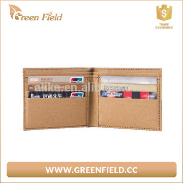 Brown color waterproof kraft paper wallet