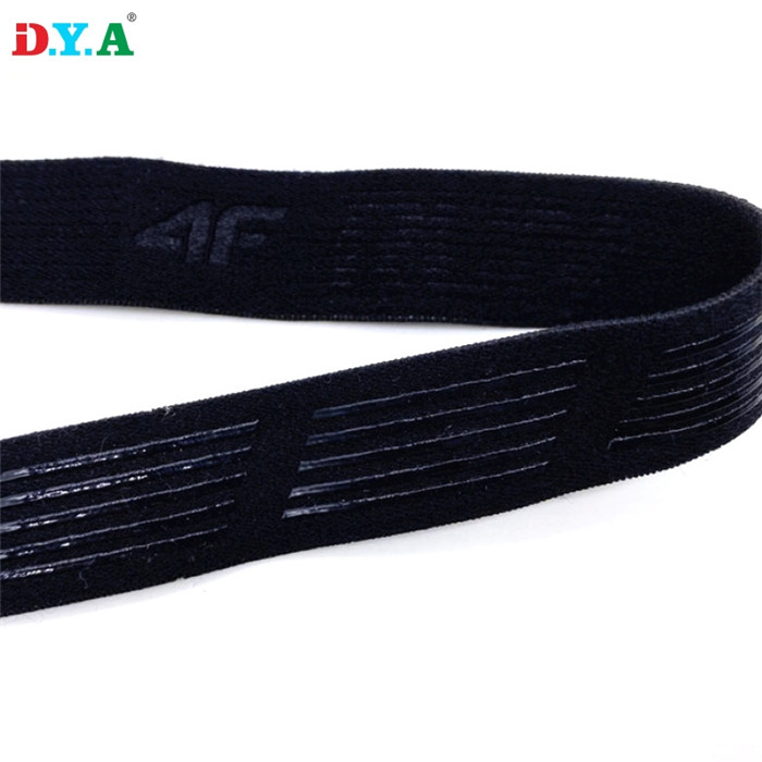 Embossing silicone Backed Non-Slip Jacquard Waistband Customized Elastic Band