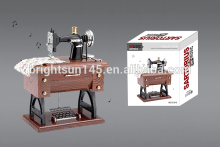 Factory Sale Cheap Plastic Sewing Machine Shape Hand Cranked Music Box