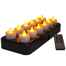 LED Rechargeable Tea Lights Set of 12