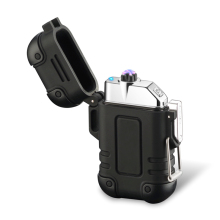  Waterproof USB Travel Lighter: Double Arc Windproof Electronic Cigarette Lighter