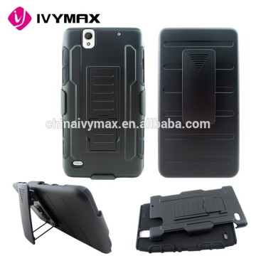 Hard stents bumper phone case for SONY Xperia C4 silicon pc covers