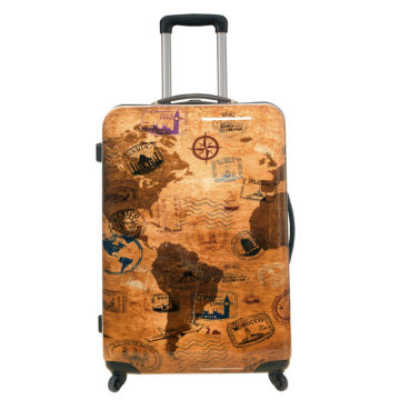 Cabin Trolley luggage with world map