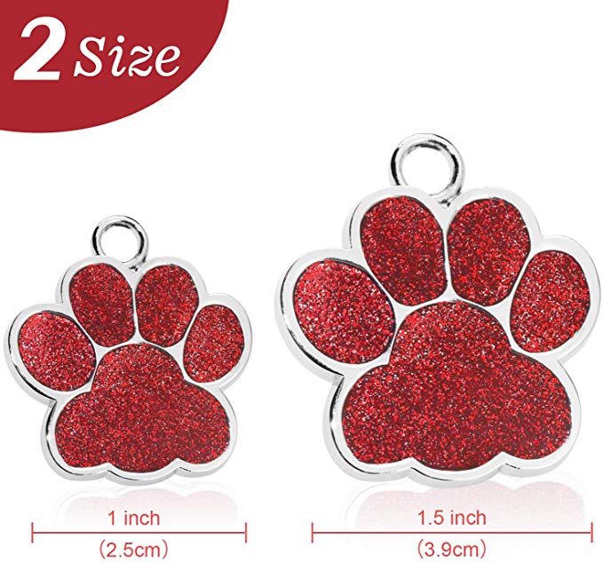 New Creative Cute Metal Logo Paw Tag