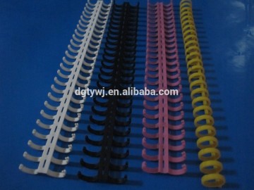 Plastic loose leaf book binding ring