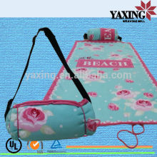 Microfiber beach towel with pillow,beach towel bag