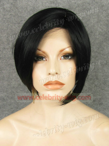 Short Chic Black Synthetic Lace Front Wig Victoria Beckham Wig