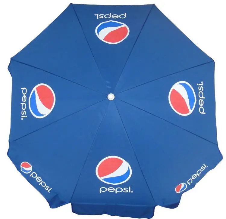 OEM Logo Printed Beach Umbrella Sea Umbrella Big Size Outdoor Sombrilla Promotional Umbrella with Company Logo