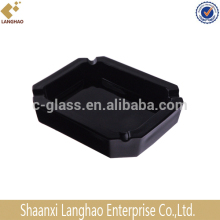 handmade press squae black smoked glass ashtray