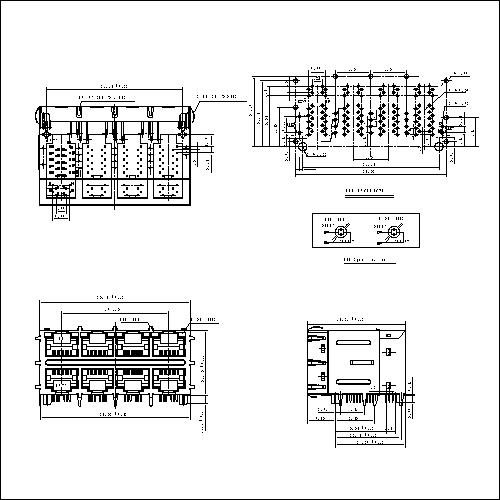 ATRT-9DAG0A007 RJ45 2X4 Port With Transformer With Filter Extension With LED With EMI POE