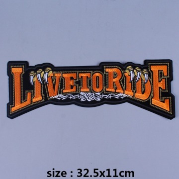 Kleidungsabzeichen Motorradstickerei Patches Jacke