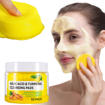 Best Selling 50 Pads: Kojic Acid & Turmeric Cleansing Pads for All Skin Types