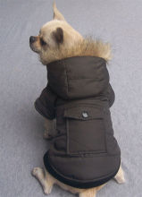 Coffee Small Dog Apparel Winter Warm Hoodies Wholesale [FD063C]