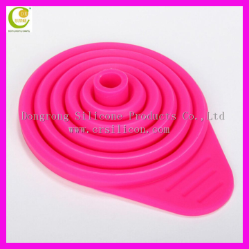 2016 kitchen Accessories Silicone Oil Foldable Mini Funnel, Silicone Powder Funnel, Custom Collapsible Silicone Oil Funnel