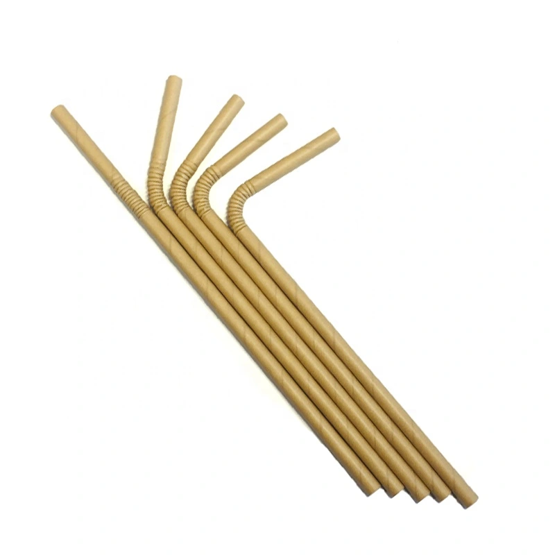 Wholesale Eco Biodegradable Disposable U Shape Paper Straw