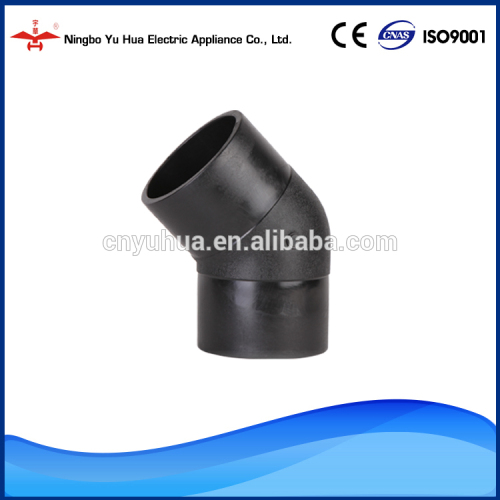 China supplier Butt fusion 45 Deg elbow Butt welded pe fitting