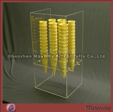 Vertical Freestanding Clear Acrylic Circular Cone
 Display Case