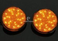 Yellow 24 LED 12V Brake Lights For Motorcycles Or Trucks ,