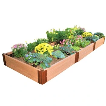 Easy Install DIY Flower Box Waterproof Planter Vegetables Flower Bed Garden Decoration WPC Composite Wood Plastic Flower Pots