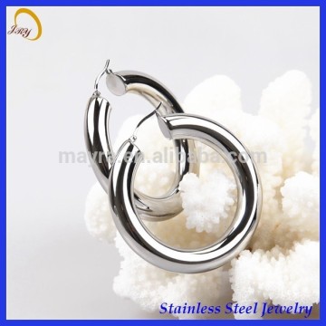 Elegant design high polished round big earrings