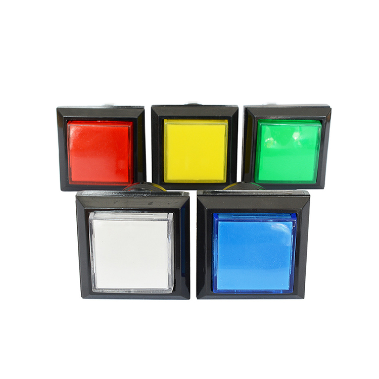 Bouton pulvérisé de 33 mm à LED carré