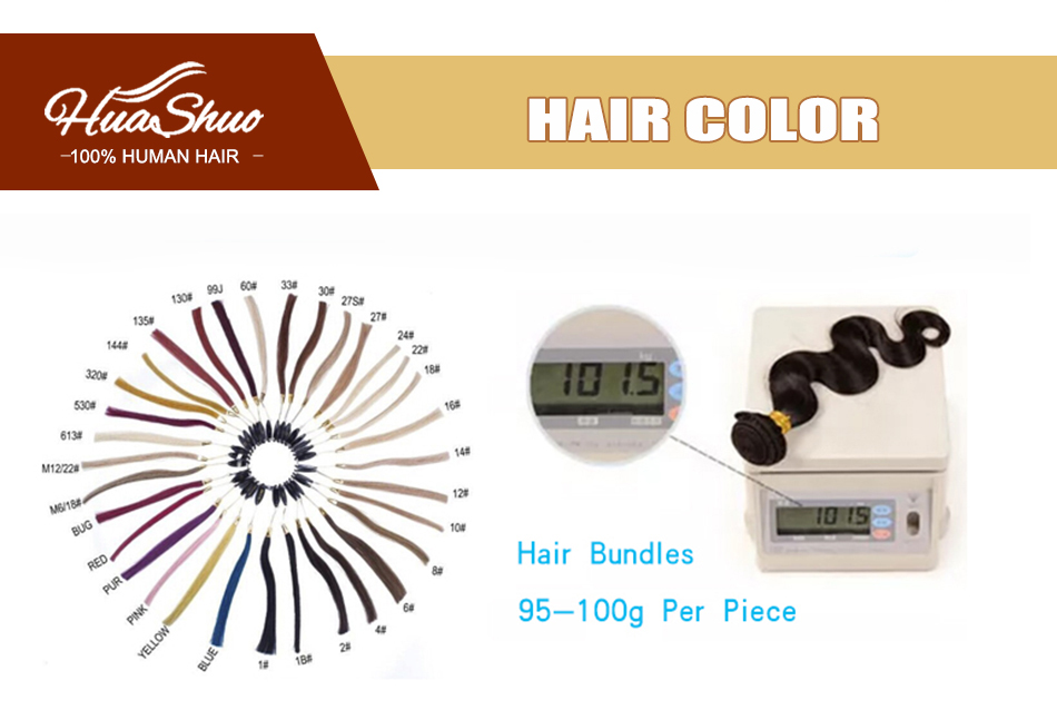 Huashuo Highest Discounts Brazilian Virgin Unprocessed Hair Straight Hair Bundle in 1B/30 Color