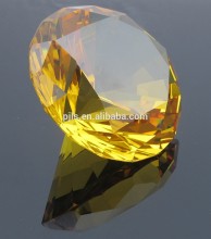 Yellow Sapphire 40mm yellow K9 fake crystal diamond