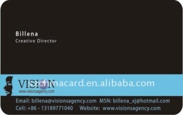 Black color PVC business card