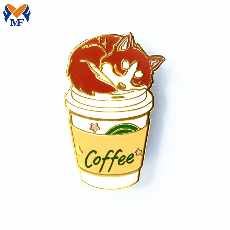 Gold Coffee Enamel Pin