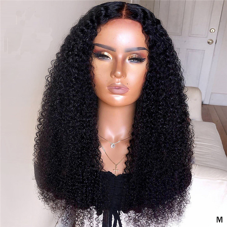 LSY 13x4 Brazilian Kinky Curly Hair Wig 150% Lace Front Human Hair Wigs For Women Black Color Remy Hair Lace Frontal Wig