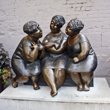 Groups statue morden design bronze fat woman statue