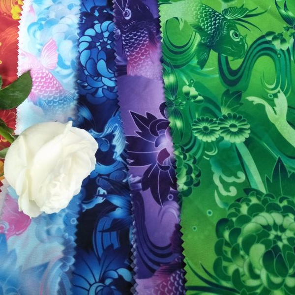 قماش الشيفون المطبوع تصاميم زهرة الشيفون