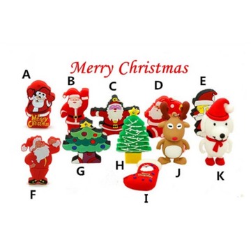 Christmas gifts USB 2.0 Flash Drive Christmas tree/gloves/ Santa Claus/Snowman