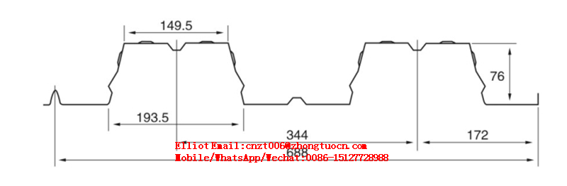 Galvanized steel floor deck machine