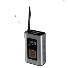 Black Tire Inflator: Automatic Air Compressor with LED Light