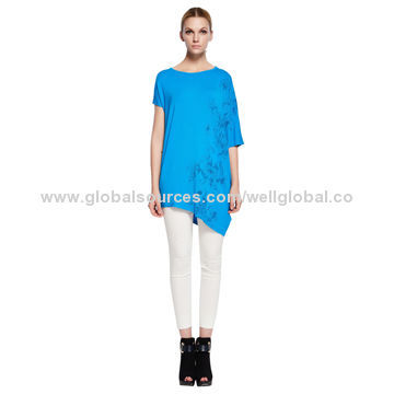 Knitted printed blouse