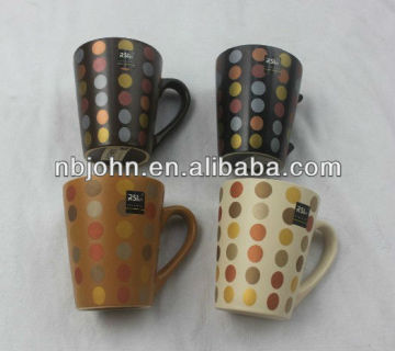 colorful fancy ceramic mug / ceramic cup with handle