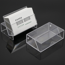 Stand Office Name Card Display Organizer Plastic Storage Office Desktop Name Card Case Clear Business Card Holder